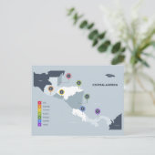 Postale Carte de l'Amérique centrale (Debout devant)