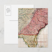 POSTALE CARTE DE L'AMÉRIQUE COLONIALE, 1733 (Devant / Derrière)