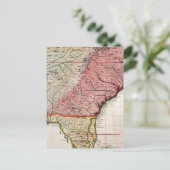 POSTALE CARTE DE L'AMÉRIQUE COLONIALE, 1733 (Debout devant)