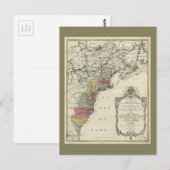 Postale Carte de l'Amérique coloniale par Matthaus Lotter  (Devant / Derrière)