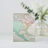 Postale Carte de l'Amérique du Nord (Debout devant)