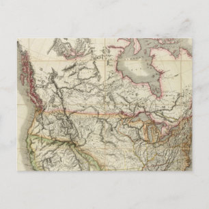 Postale Carte de l'Amérique du Nord 4