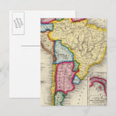 Postale Carte De L'Amérique Du Sud (Devant / Derrière)