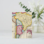 Postale Carte De L'Amérique Du Sud (Debout devant)