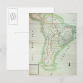 Postale Carte de l'Amérique du Sud, 1777 (Devant / Derrière)