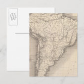 Postale Carte de l'Amérique du Sud 4 (Devant / Derrière)