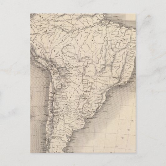 Postale Carte de l'Amérique du Sud 4 (Devant)