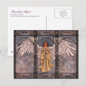 Postale Carte de l'ange gardien (Devant / Derrière)