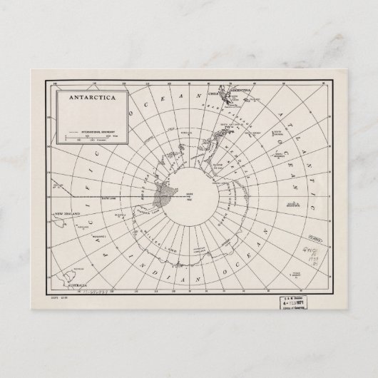 Postale Carte de l'Antarctique (1955) (Devant)