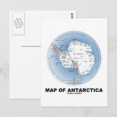 Postale Carte De L'Antarctique (Géographie) (Devant / Derrière)