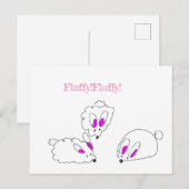 Postale Carte de lapins gonflés (Devant / Derrière)