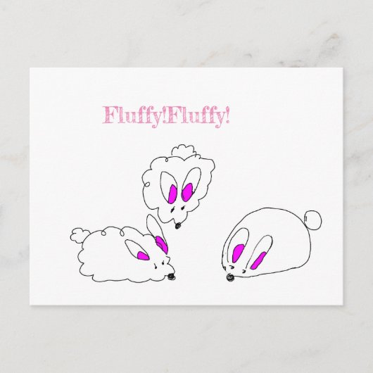 Postale Carte de lapins gonflés (Devant)