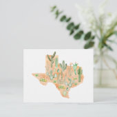 Postale Carte de l'aquarelle de Texas Cactus (Debout devant)