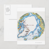 Postale Carte de l'Arctique (Devant / Derrière)