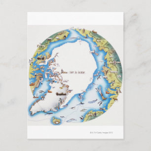 Postale Carte de l'Arctique