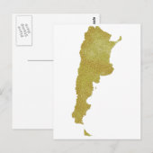 Postale Carte de l'Argentine dorée - Argentine Dorada (Devant / Derrière)