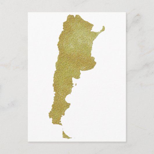 Postale Carte de l'Argentine dorée - Argentine Dorada (Devant)