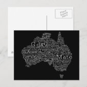 Postale Carte de l'argot australien (Devant / Derrière)