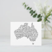 Postale Carte de l'argot australien (Debout devant)