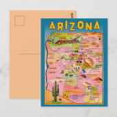 Postale Carte de l'Arizona (Devant / Derrière)