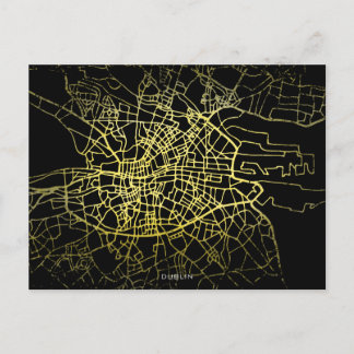 Postale Carte de l'Art Style Gold Dublin