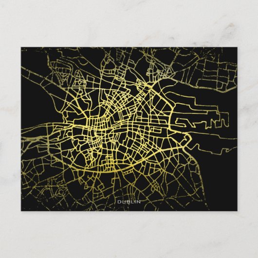 Postale Carte de l'Art Style Gold Dublin (Devant)