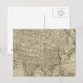 Postale Carte de l'Asie (Devant / Derrière)