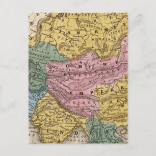 Postale Carte de l'Asie
