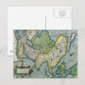 Postale Carte de l'Asie au début du XVIe siècle (Devant / Derrière)