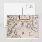 Postale Carte de l'Asie du Sud-Est (Devant / Derrière)