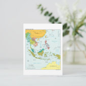 Postale Carte de l'Asie du Sud-Est (Debout devant)