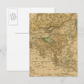 Postale Carte de l'Asie par Worcester (Devant / Derrière)