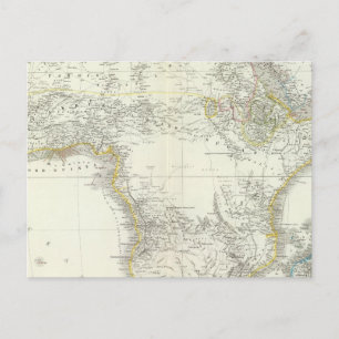 Postale Carte de l'Atlas africain