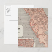 Postale Carte de l'Atlas de Floride (Devant / Derrière)