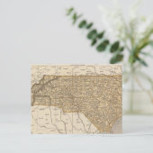 Postale Carte de l'Atlas de la Caroline du Nord (Debout devant)