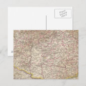 Postale Carte de l'Atlas de la Hongrie (Devant / Derrière)