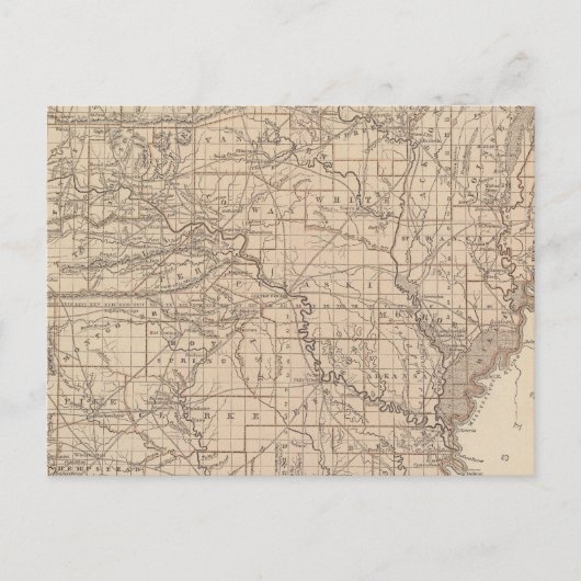 Postale Carte de l'Atlas de l'Arkansas (Devant)