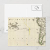 Postale Carte de l'Atlas de l'océan Pacifique (Devant / Derrière)