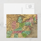 Postale Carte de l'Atlas des États-Unis, Canada (Devant / Derrière)