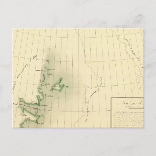 Postale Carte de l'Atlas du Groenland (Devant)