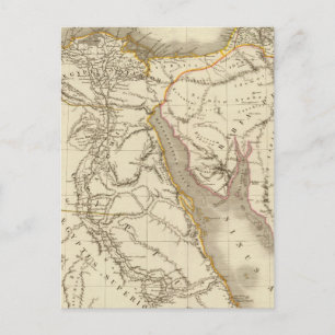 Postale Carte de l'atlas du Moyen-Orient
