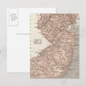 Postale Carte de l'Atlas du New Jersey (Devant / Derrière)