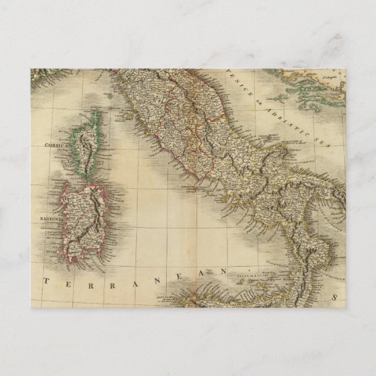 Postale Carte de l'Atlas italien (Devant)