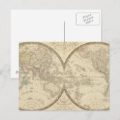 Postale Carte de l'Atlas mondial (Devant / Derrière)