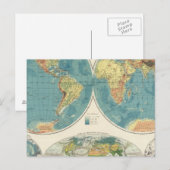 Postale Carte de l'Atlas mondial 2 (Devant / Derrière)