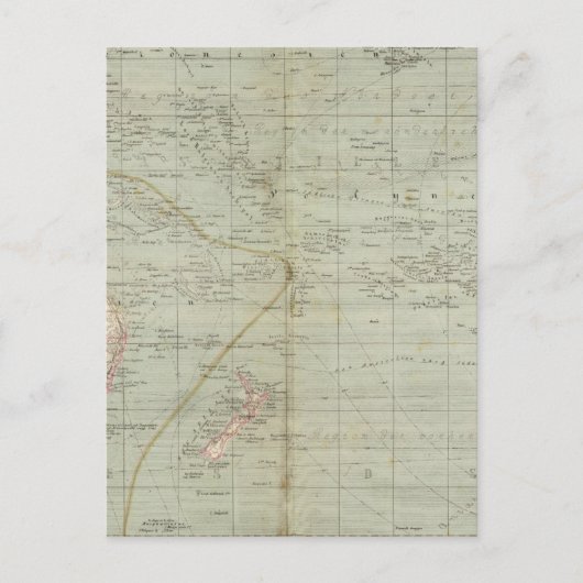 Postale Carte de l'Atlas océanique (Devant)