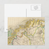 Postale Carte de l'Atlas Suède/Norvège (Devant / Derrière)