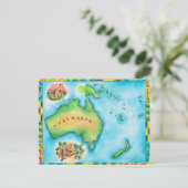 Postale Carte de l'Australie (Debout devant)