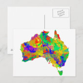 Postale Carte de l'eau de l'Australie (Devant / Derrière)