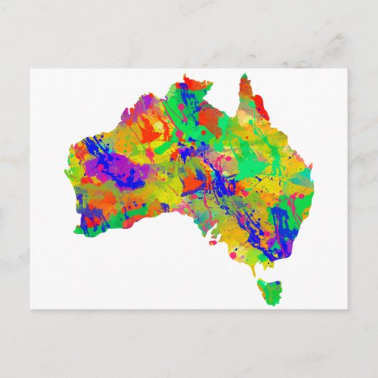 Postale Carte de l'eau de l'Australie (Devant)